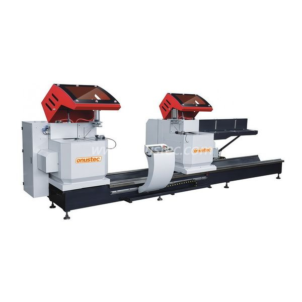Grande scie à onglet double CNC en aluminium de haute précision
